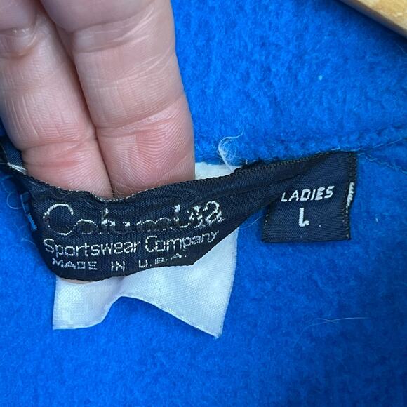 Columbia Vintage Ski Jacket 90s Large Neon Bugaboo Double Layer Coat Black Pink - Picture 3 of 8